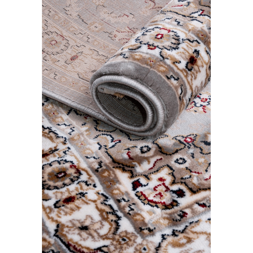 Ориенталски килим DUBAI 80 x 150 cm, плътност 2300 g/m² — пъстроцветен/сив