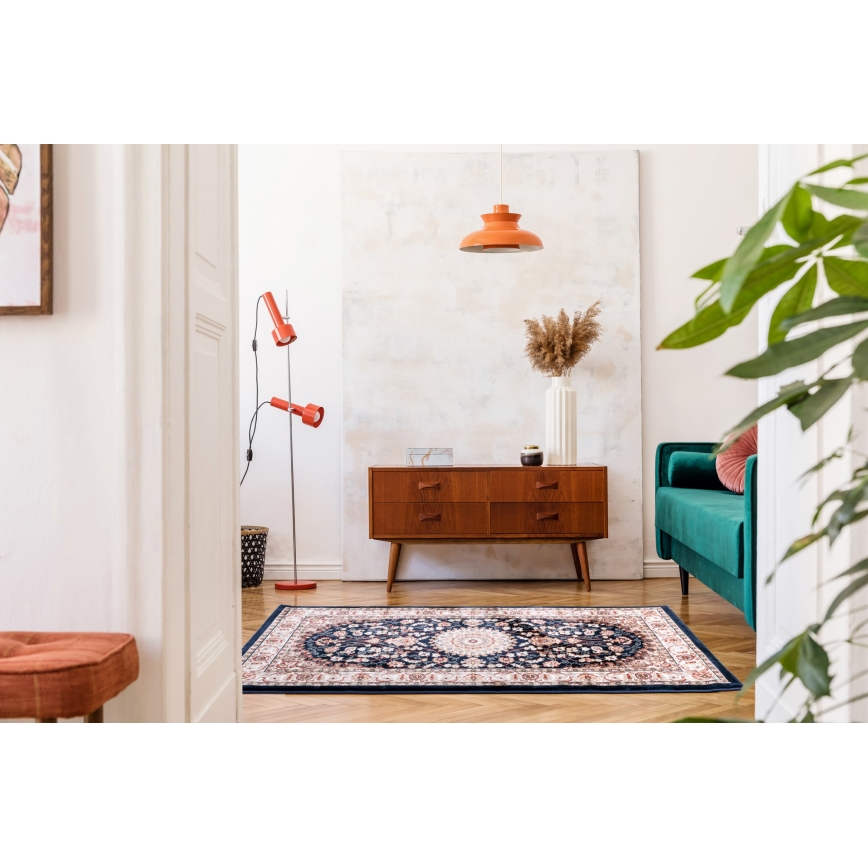 Ориенталски килим DUBAI 80x150 cm 2300 g/m2 тъмносин