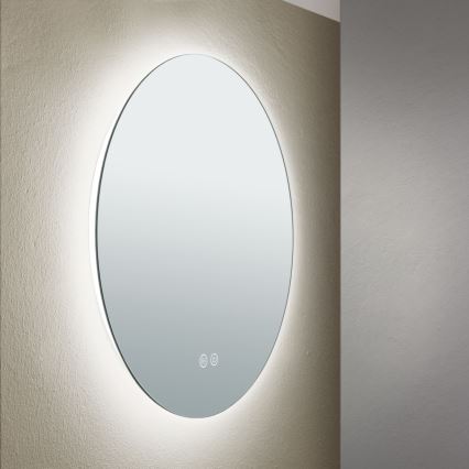 LED Баня отопляем стена огледало с подсветка FOCUS LED/18W/230V 3000/4200/6000K Ø 45 cm IP44
