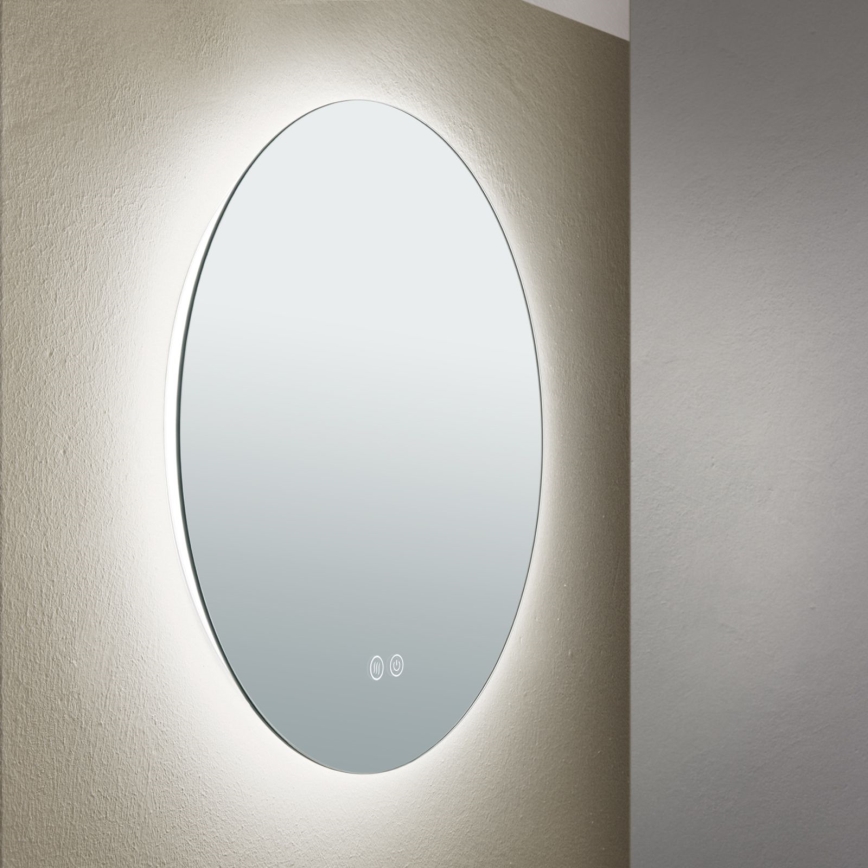 LED Баня отопляем стена огледало с подсветка FOCUS LED/18W/230V 3000/4200/6000K Ø 45 cm IP44