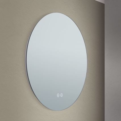 LED Баня отопляем стена огледало с подсветка FOCUS LED/18W/230V 3000/4200/6000K Ø 45 cm IP44