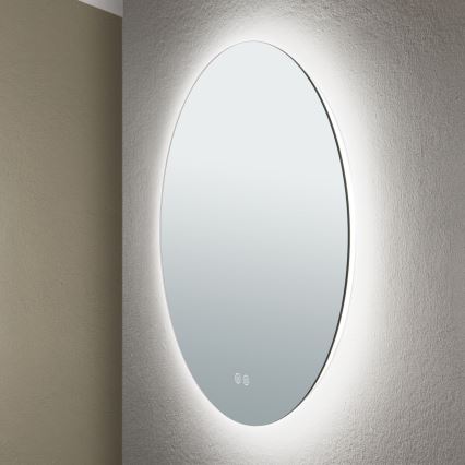 LED Баня отопляем стена огледало с подсветка FOCUS LED/25W/230V 3000/4200/6000K Ø 60 cm IP44