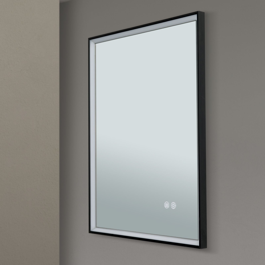 LED Огледало за баня с подгряване и подсветка за стена FRAME LED/48W/230V 3000/4000/6000K 60x45 см IP44