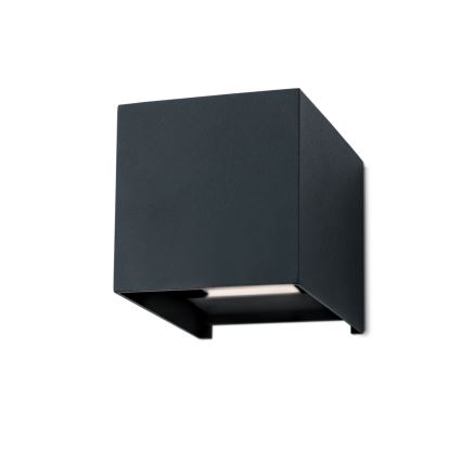 LED Екстериорен аплик CUBE 2xLED/3W/230V IP54 антрацит