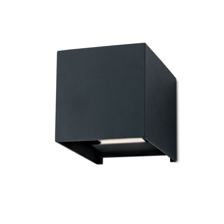 LED Екстериорен аплик CUBE 2xLED/3W/230V IP54 антрацит
