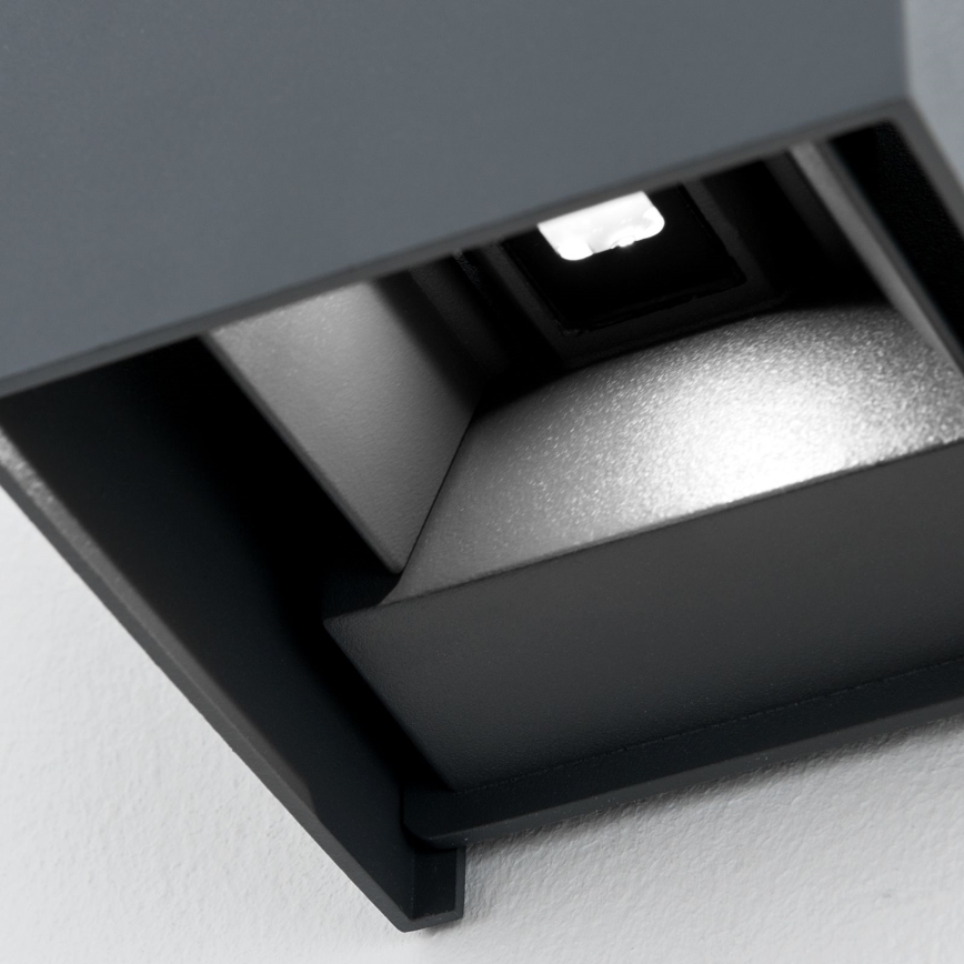 LED Екстериорен аплик CUBE 2xLED/3W/230V IP54 антрацит