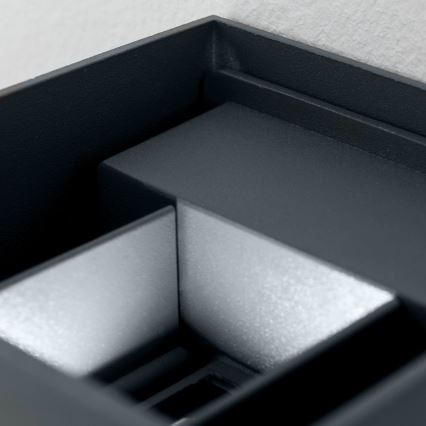 LED Външно стенна лампа CUBE 2xLED/3W/230V IP54 антрацит