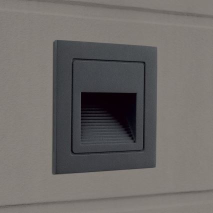 LED Лампа за вграждане LORO LED/2W/230V IP65 антрацит
