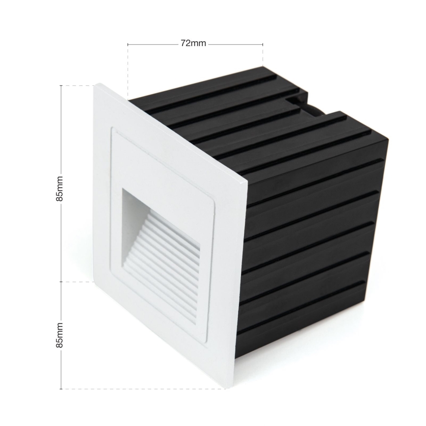 LED Лампа за вграждане LORO LED/2W/230V IP65 бял