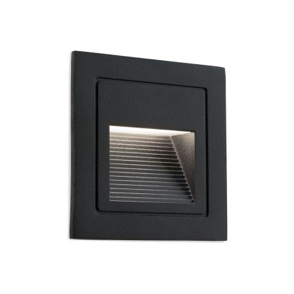 LED Вградена лампа LORO LED/2W/230V IP65 черен