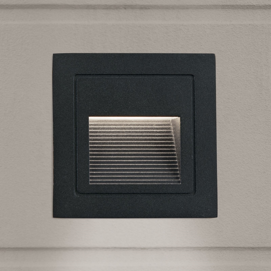 LED Вградена лампа LORO LED/2W/230V IP65 черен