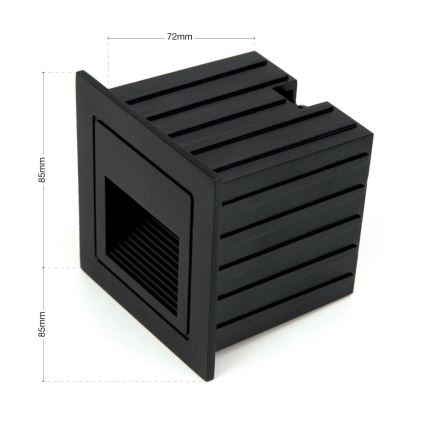 LED Вградена лампа LORO LED/2W/230V IP65 черен