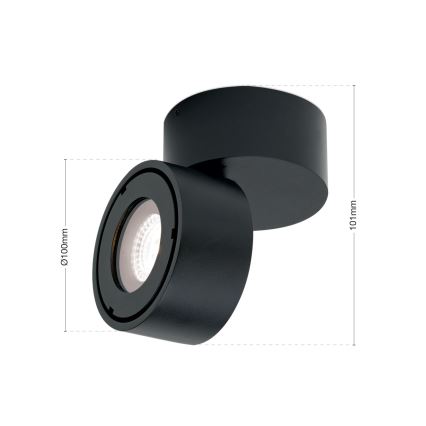 LED Регулируемо вградено осветително тяло за баня HARVEY LED/15W/230V IP65 черно