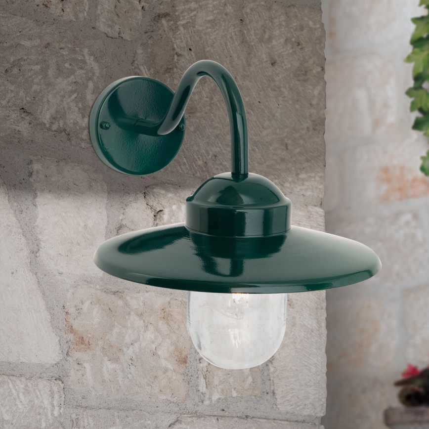 Екстериорен аплик EDWARD 1xE27/60W/230V IP44 зелен