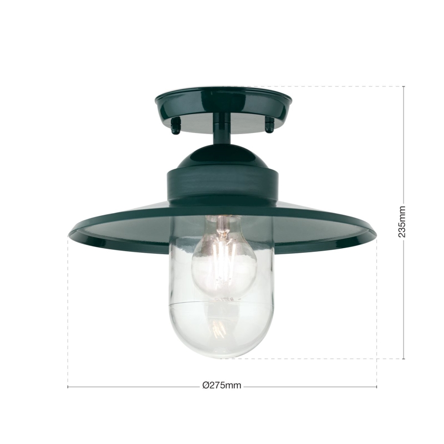 Екстериорен полилей за повърхностен монтаж EDWARD 1xE27/60W/230V IP44 зелен