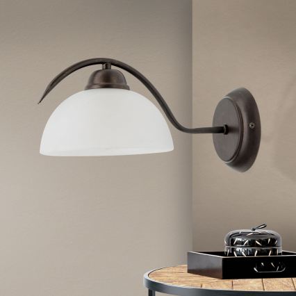 Аплик RULA 1xE27/40W/230V бял/бронзов
