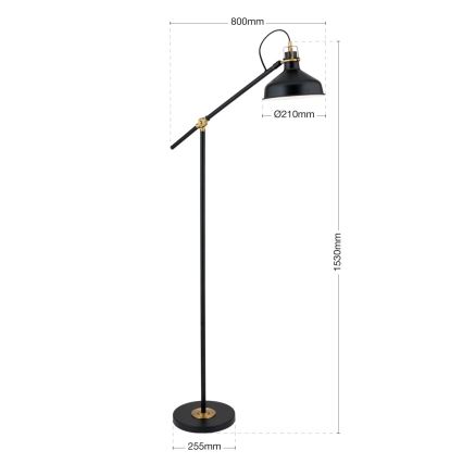 Лампион SCHILLER 1xE27/40W/230V черен/бронзов