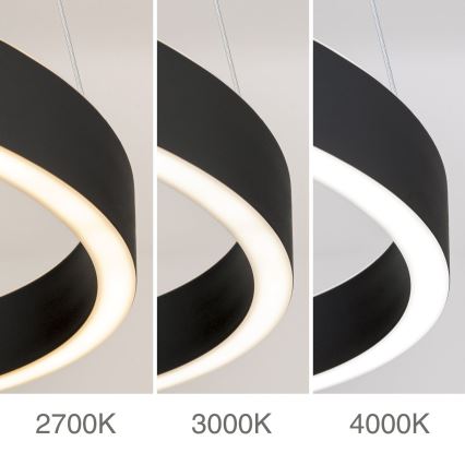 Димируема LED люстра на кабел KOLK LED/40W/230V 2700/3000/4000K диам. 40 см, черна