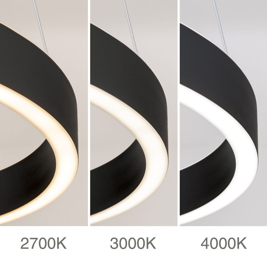 Димируема LED люстра на кабел KOLK LED/40W/230V 2700/3000/4000K диам. 40 см, черна