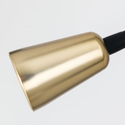 Димируема гъвкава стенна лампа DOTTY 1xGU10/10W/230V — черна/месинг