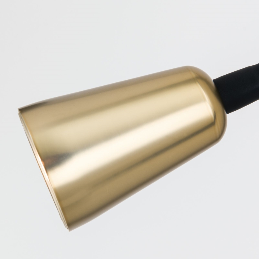 Димируема гъвкава стенна лампа DOTTY 1xGU10/10W/230V — черна/месинг