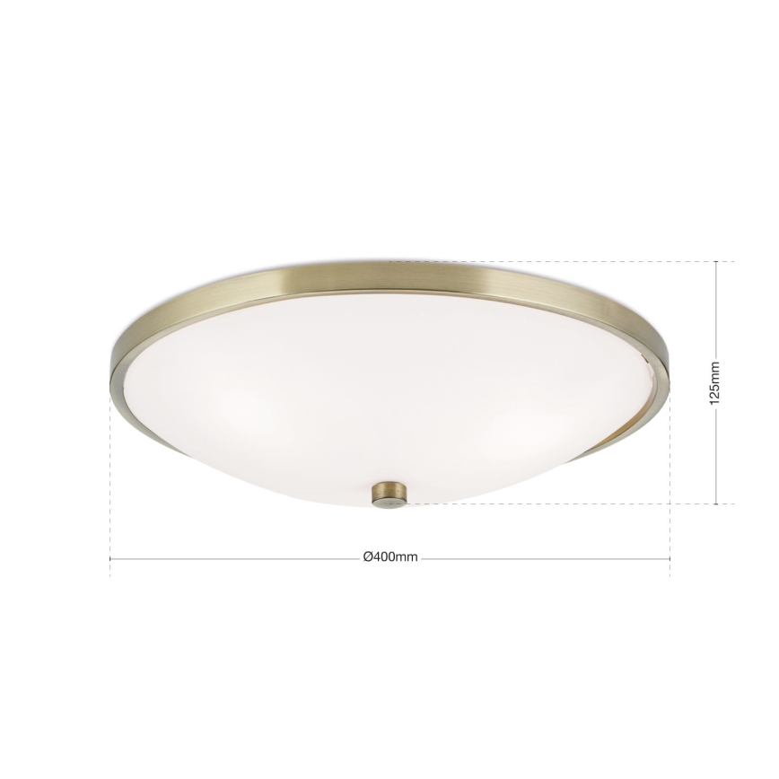 Плафон AIDA 3xE27/60W/230V Ø 40 см месинг