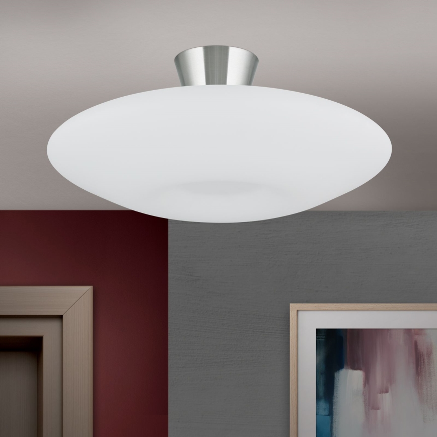 Плафон BLANC 2xE27/60W/230V Ø 49 см матов хром