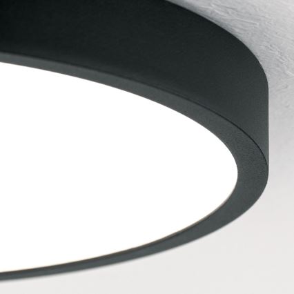 LED Плафониера BULLY LED/24W/230V Ø 24 см черен