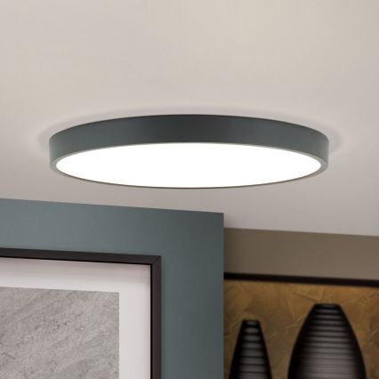 LED Плафониера BULLY LED/28W/230V Ø 28 см черен