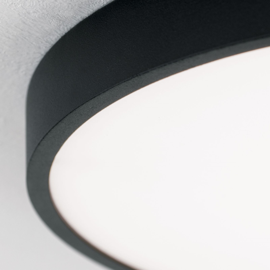 LED Плафониера BULLY LED/28W/230V Ø 28 см черен