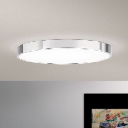 LED Плафониера BULLY LED/28W/230V Ø 28 см лъскав хром