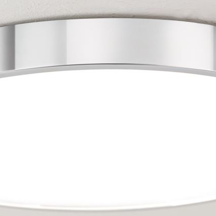LED Плафониера BULLY LED/28W/230V Ø 28 см лъскав хром