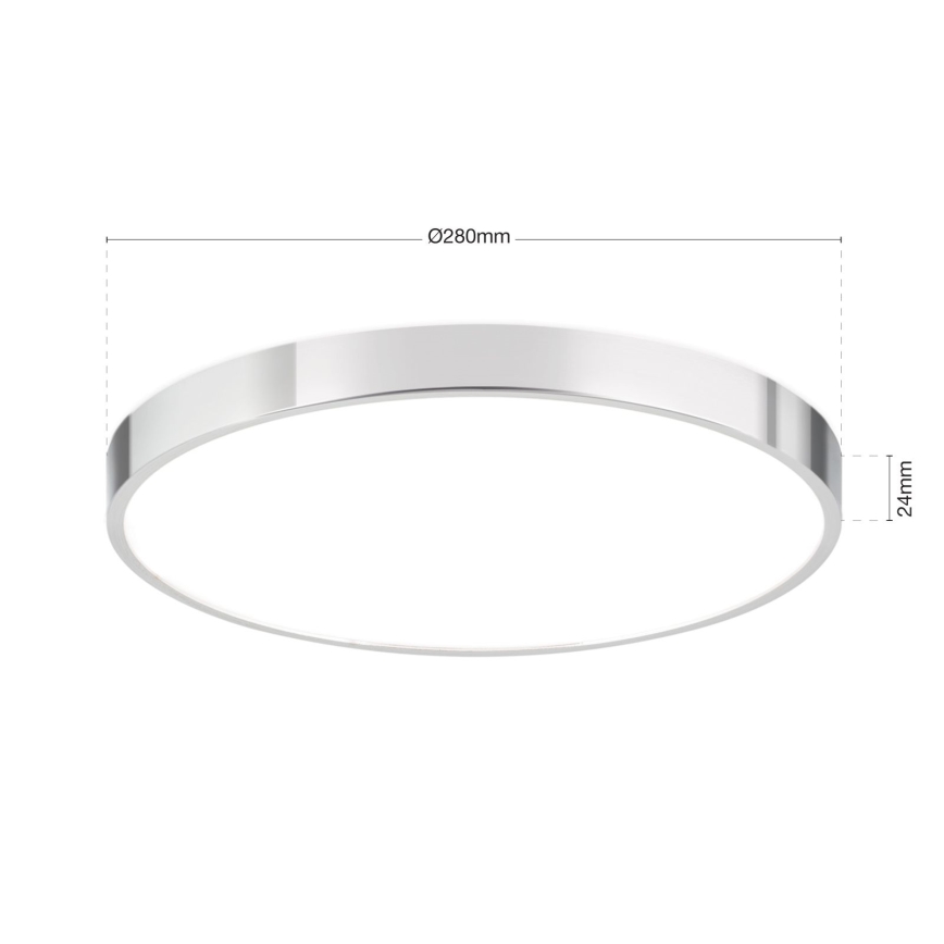 LED Плафониера BULLY LED/28W/230V Ø 28 см лъскав хром