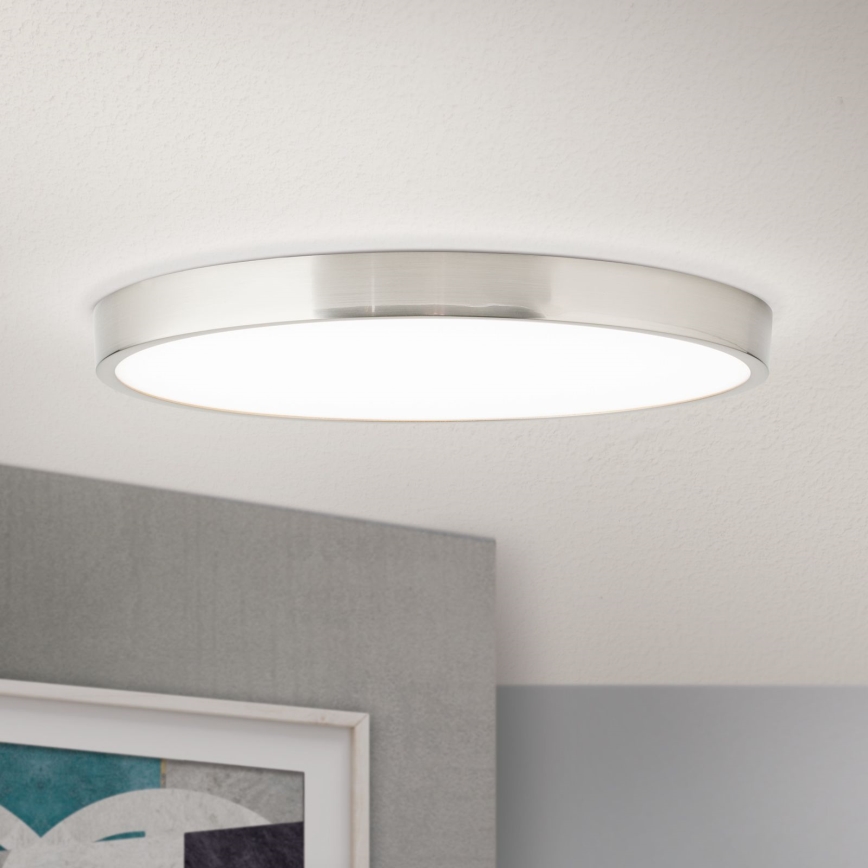 LED Плафониера BULLY LED/28W/230V Ø 28 см матов хром