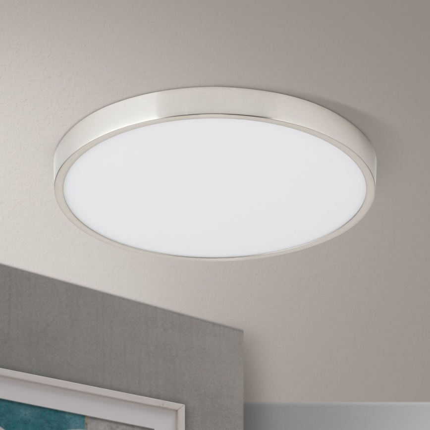 LED Плафониера BULLY LED/28W/230V Ø 28 см матов хром