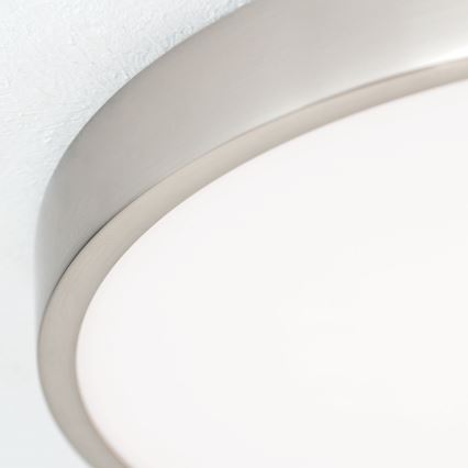 LED Плафониера BULLY LED/28W/230V Ø 28 см матов хром