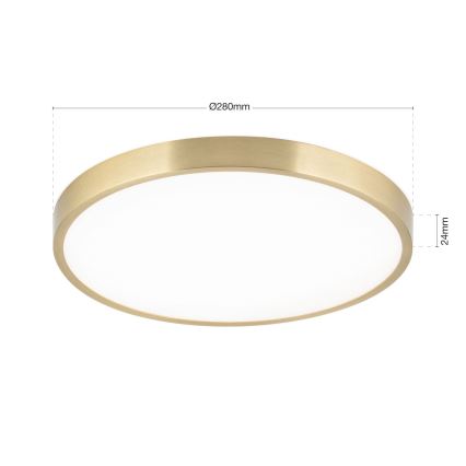LED Плафониера BULLY LED/28W/230V Ø 28 см златист