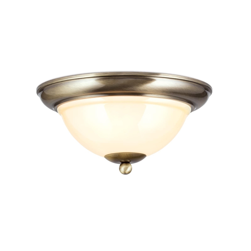 Плафон AUSTRIAN OLD LAMP 2xE27/60W/230V Ø 27 см бронзов/бежов