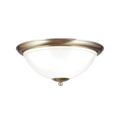 Плафон AUSTRIAN OLD LAMP 3xE27/60W/230V Ø 50 см бронзов/бял