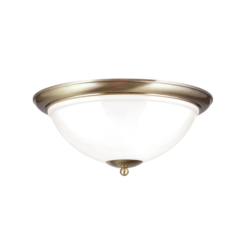 Плафон AUSTRIAN OLD LAMP 3xE27/60W/230V Ø 50 см бронзов/бял