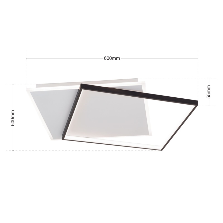 LED Димируем плафон EMANUEL LED/50W/230V бял/черен