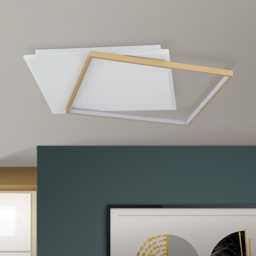 LED Димируем плафон EMANUEL LED/50W/230V бял/златист