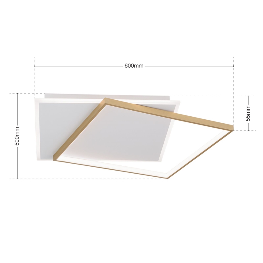 LED Димируем плафон EMANUEL LED/50W/230V бял/златист