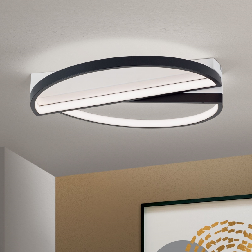 LED Димируем плафон OLGA LED/28W/230V черен/бял