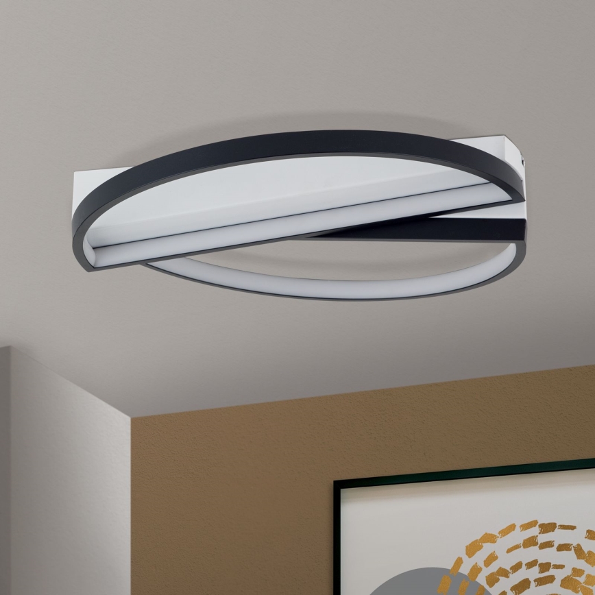 LED Димируем плафон OLGA LED/28W/230V черен/бял