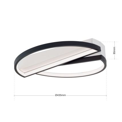 LED Димируем плафон OLGA LED/28W/230V черен/бял