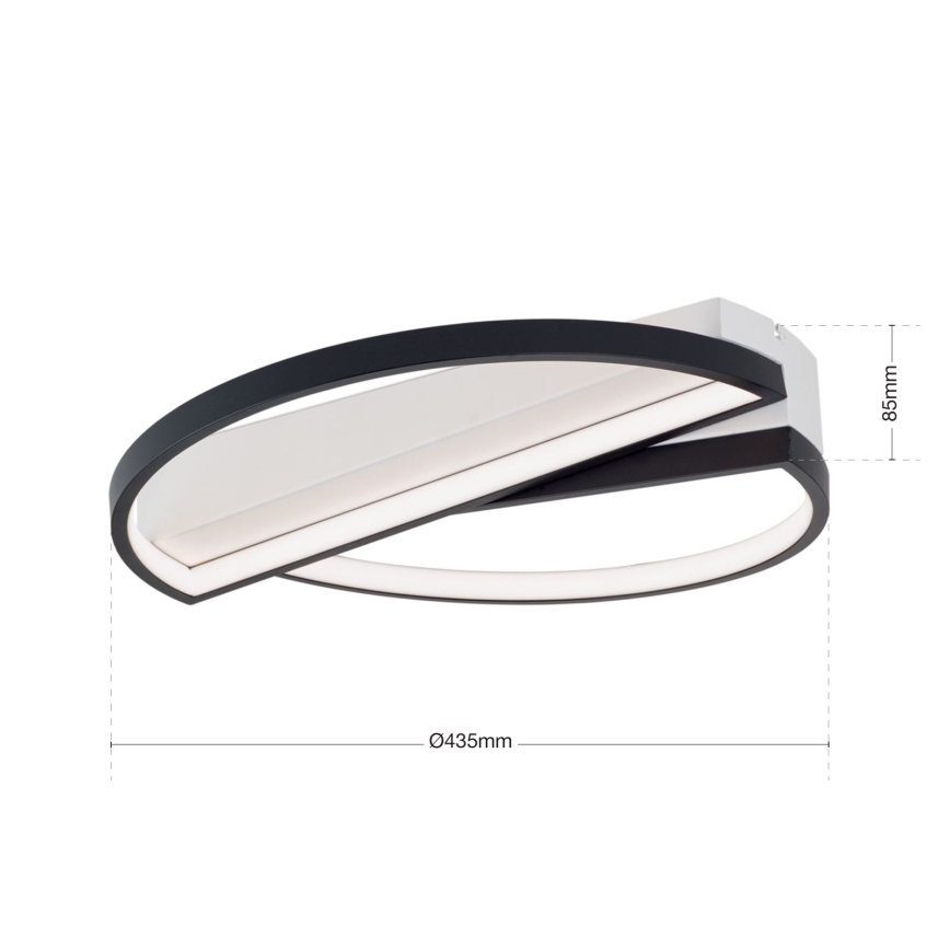 LED Димируем плафон OLGA LED/28W/230V черен/бял