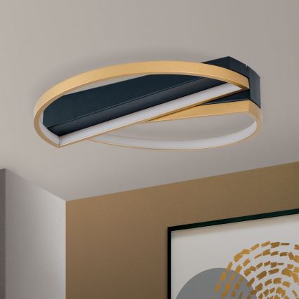 LED Димируем плафон OLGA LED/28W/230V златист/черен