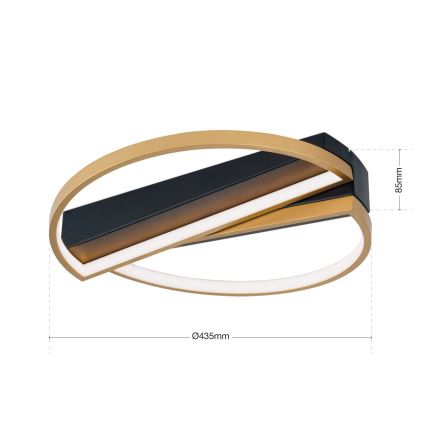 LED регулируемо таванно осветително тяло OLGA LED/28W/230V златисто/черно
