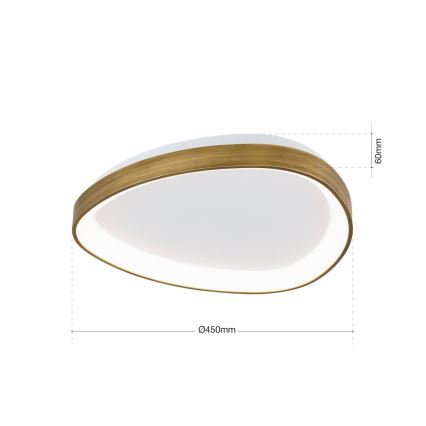 LED Плафониера CHARLIE LED/35W/230V Ø 45 см златист
